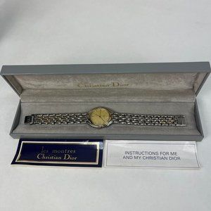 Christian Dior Watch 3002 Vintage Unisex Ladies Mens New Battery Runs 33mm